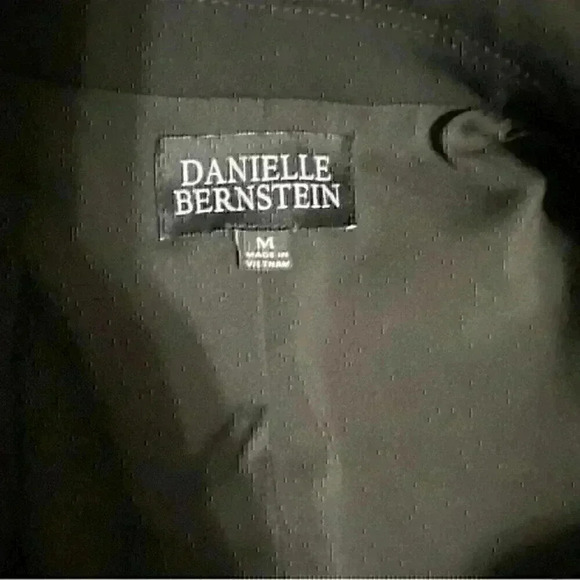 Danielle Bernstein Blazer Women’s Medium Black Cropped Open Front NWT - Picture 6 of 8